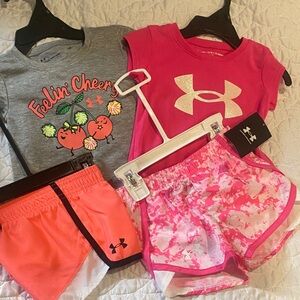 Under Armour Kids Matching Set - Pink, Gray, Orange
